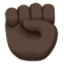 ✊🏿 raised fist: dark skin tone display on Apple